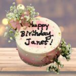 Butterfly Baby Breath Flower Cake