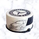 Car Blueprint Style Cake