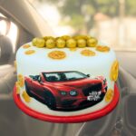 Car and Gears Fondant Cake
