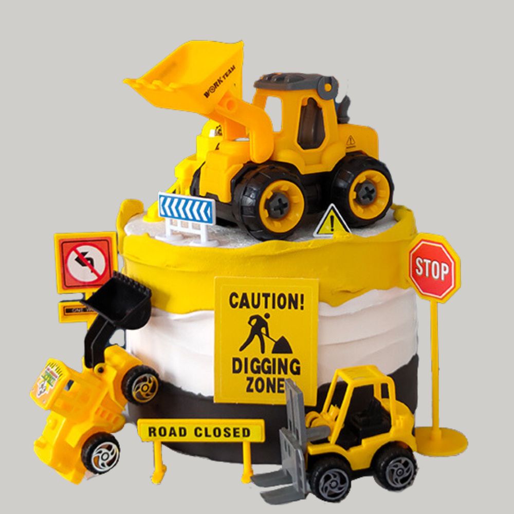 Construction Vehicles Cake Construction Vehicles Cake - Image 1