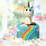 Unicorn Rainbow Clouds Fondant Cake