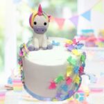 Unicorn and Butterflies Fondant Cake