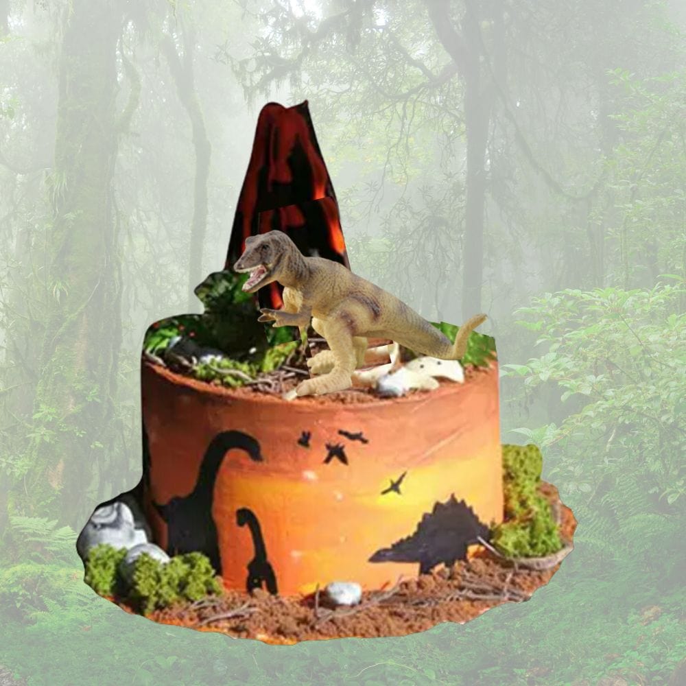 Volcano Dinosaur Cake Volcano Dinosaur Cake - Image 1