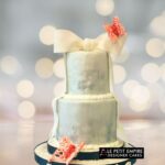 2 Tier Butterfly Ribbon Fondant Cake