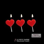3 Piece Promo Mini Heart Shaped Candle 小爱心 蛋糕蜡烛