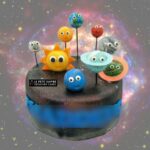 Happy Galaxy Planets Solar System Cake