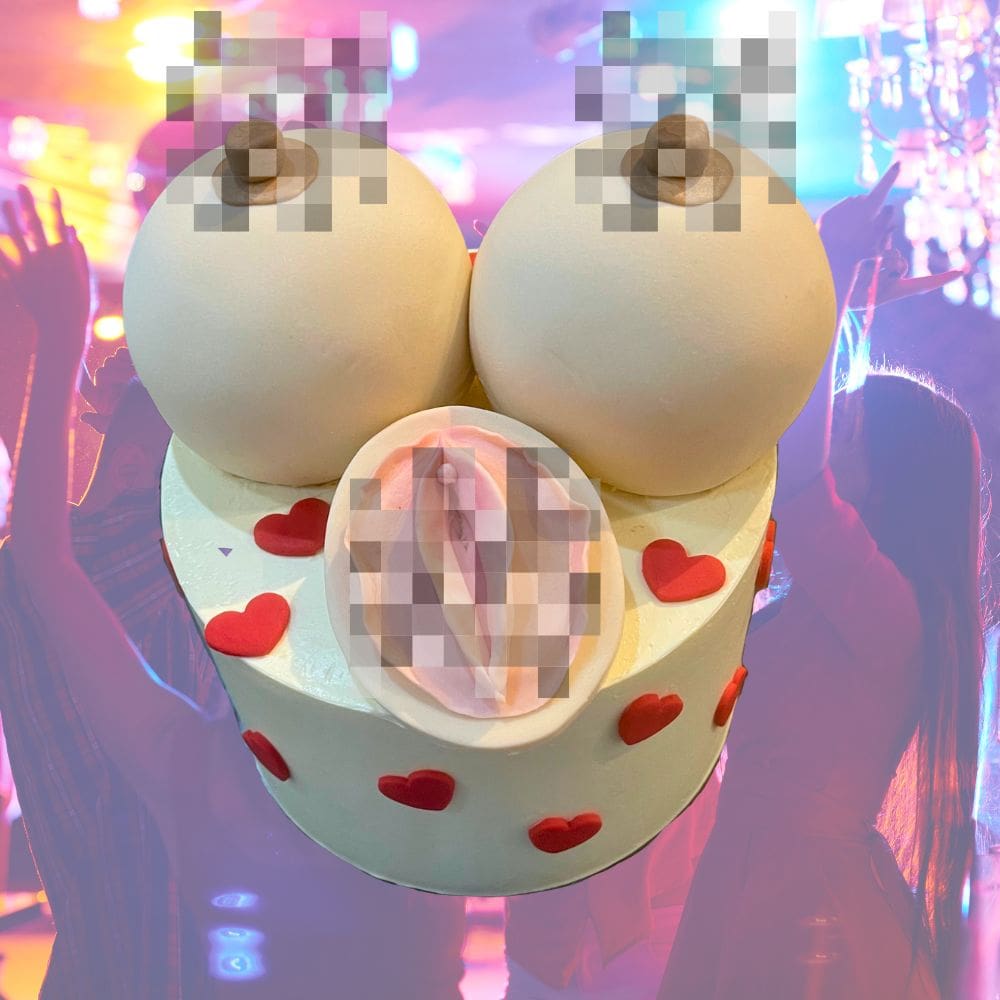 Naughty Adult Prank Cake - Big Boobs & Vagina Cake Naughty Adult Prank Cake - Big Boobs & Vagina Cake - Image 1