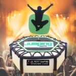 3D Jumping Trampoline Fondant Cake