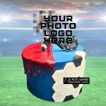 Soccer Player and Team Drip Cake