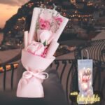 #FB21 Small Pink Soap Rose Flower Bouquet 玫瑰永生香皂花束