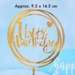 #WT2 Happy Birthday - Acrylic Round Topper 生日亚克力蛋糕装饰
