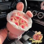 #FB16 Bunny Ears Pink Ombre Preserved Soap Rose Bouquet 渐变粉色9朵香风粉兔子 玫瑰 香皂永生花束