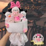 #FB20 Pocha Cute Puppies Plush Soft Toy Bouquet with Knitted Rose Bouquet 少女心帕恰狗 玩偶公仔 花束生日礼物