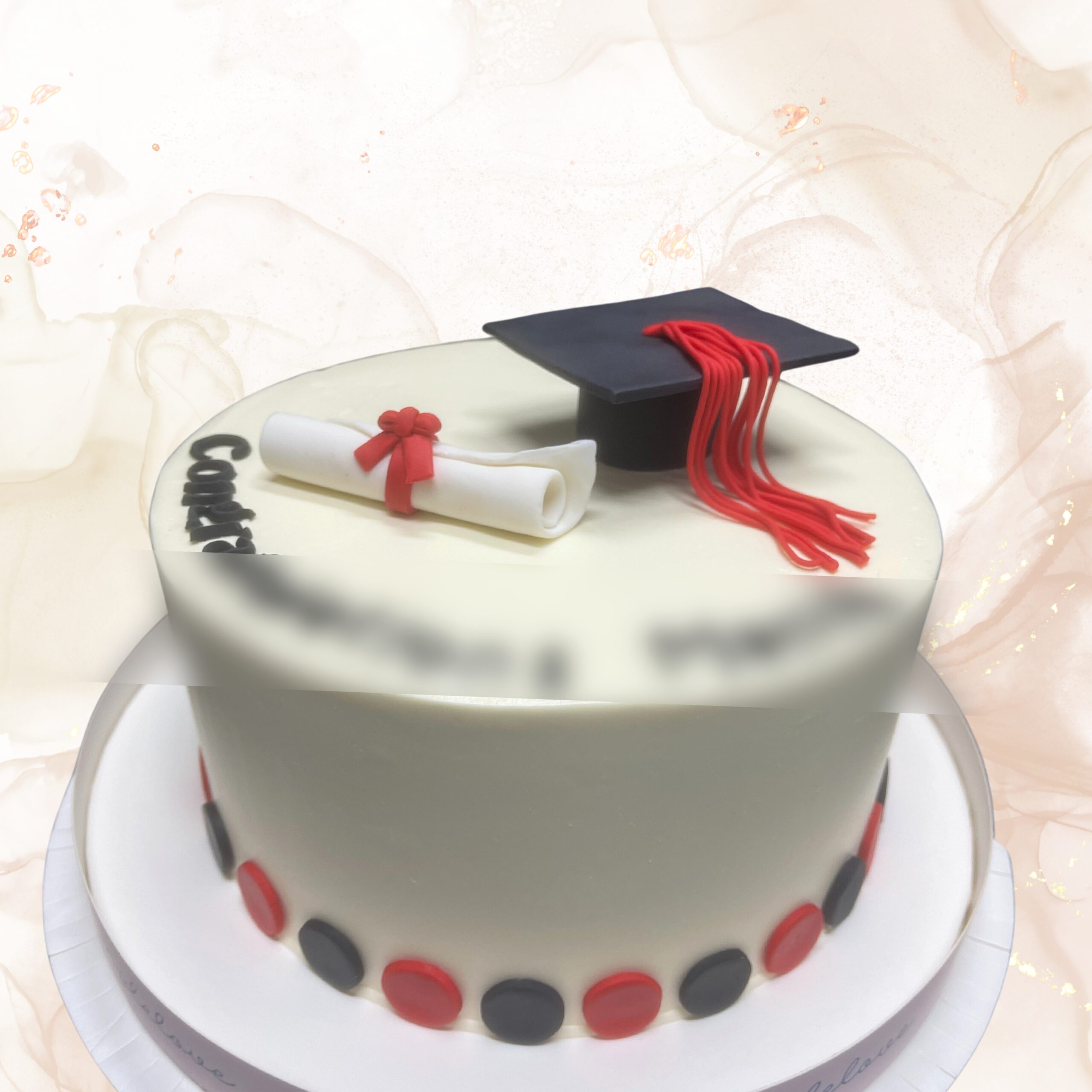 Graduation Hat & Certificate Cake Graduation Hat & Certificate Cake - Image 1